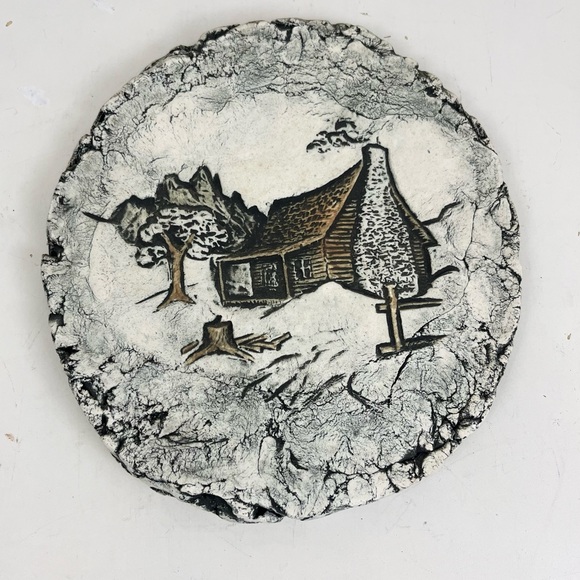 Shapes of Clay Mt St Helens Ash Cabin Plaque Art Wall Hanging Decor Signed Stan - Picture 9 of 9